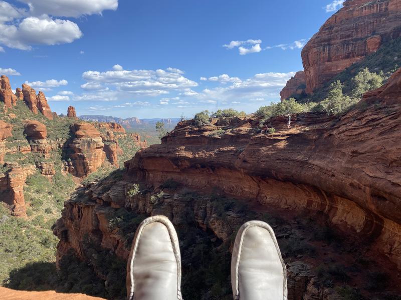 White loafers over Sedona